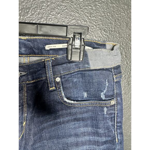 Zara Woman Medium Rise Relaxed Fit Denim Jeans Women's Size US 4 - Picture 8 of 9